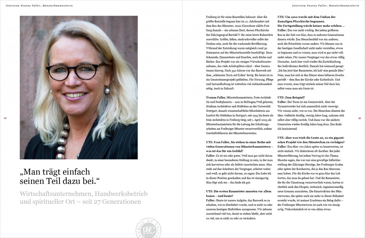 Interview mit Yvonne Faller im Magazin Lust auf Gut, Generationen 1, Seite 42/43