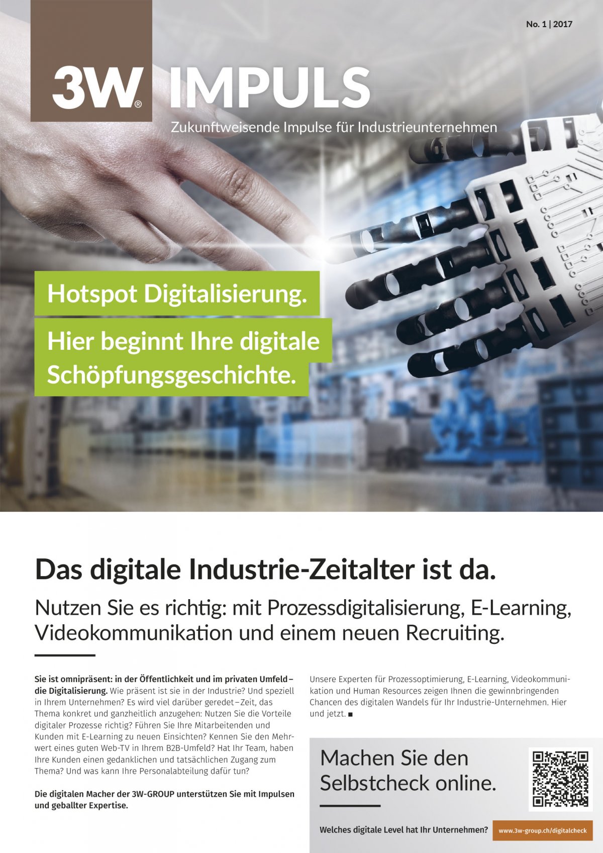 Magazin 3W-IMPULS, Titel, "Text plus Konzept"