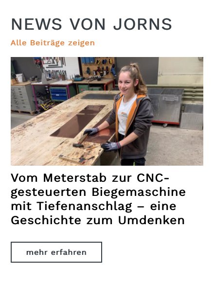 Blogpost für Jorns, Vom Meterstab zur CNC-Biegemaschine