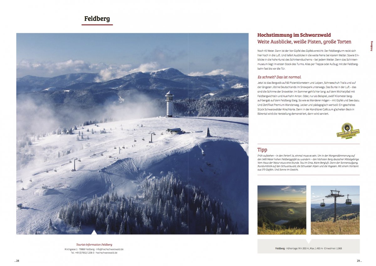 Ortsbeschreibungen im Gastgeberverzeichnis, Feldberg