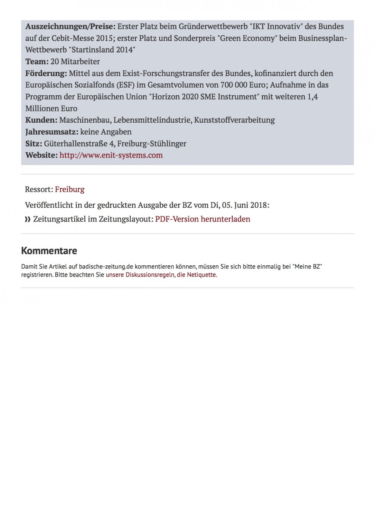 Unternehmensportrait: Das Freiburger Start-up Enit Systems Seite 3